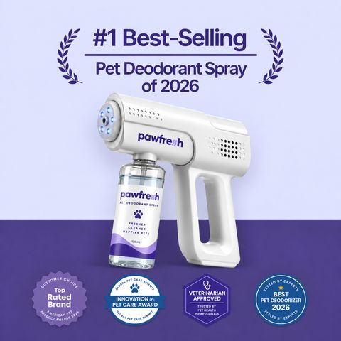 PawFresh NanoMist Fogger — handheld fogger unit with 120 mL refill bottle